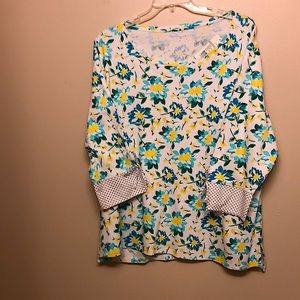 NWT 3X Kim Rodgers print top